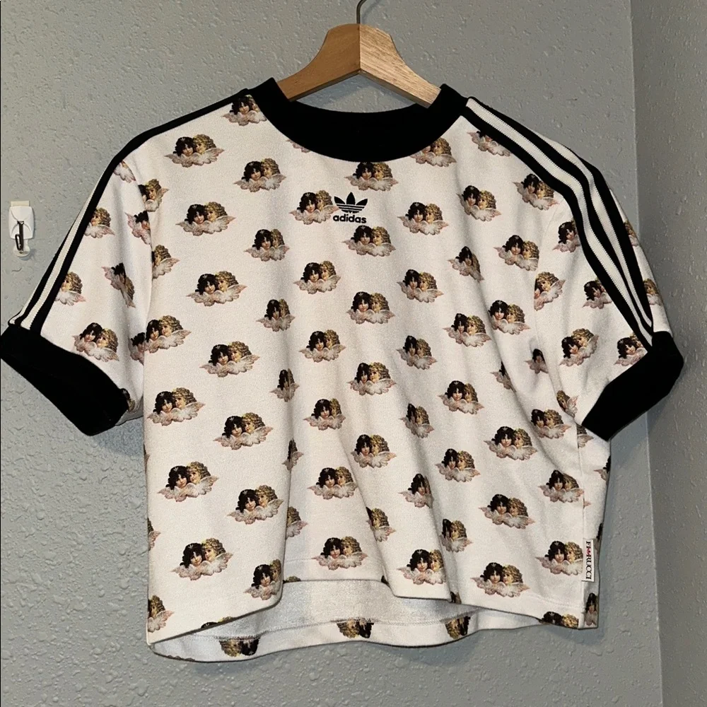 Adidas x Fiorucci White and Black Graphic Box Tee - Picture 3 of 4